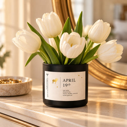 April Birthdate Candle
