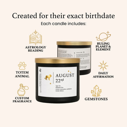August Birthdate Candle