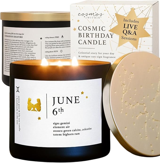 June Zodiac Birthday Candle