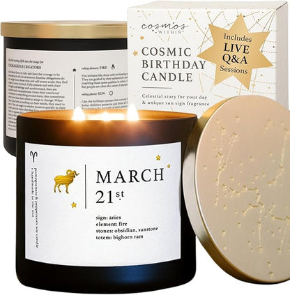 March Zodiac Birthday Candle