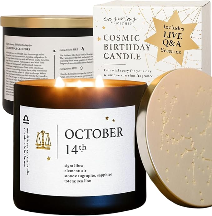 October Zodiac Birthday Candle