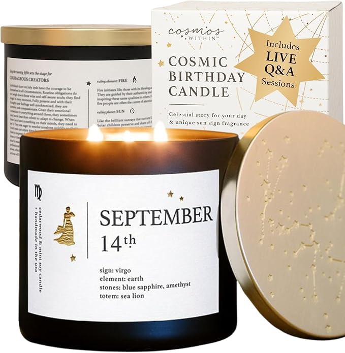 September Zodiac Birthday Candle